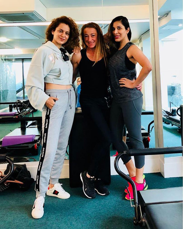 Kangana Ranaut sweats it out in the gym with her gum buddy Sophie Choudry in London