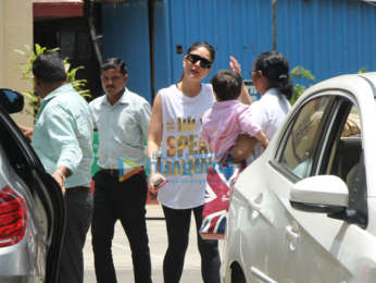 Kareena Kapoor Khan snapped with Taimur Ali Khan at the gym