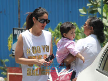 Kareena Kapoor Khan snapped with Taimur Ali Khan at the gym