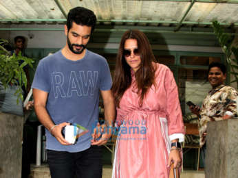 Neha Dhupia and husband Angad Bedi snapped at Kitchen Garden in Bandra