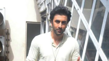 Ranbir Kapoor, Vidhu Vinod Chopra and Rajkumar Hirani promote Sanju at Mehboob Studio in Bandra