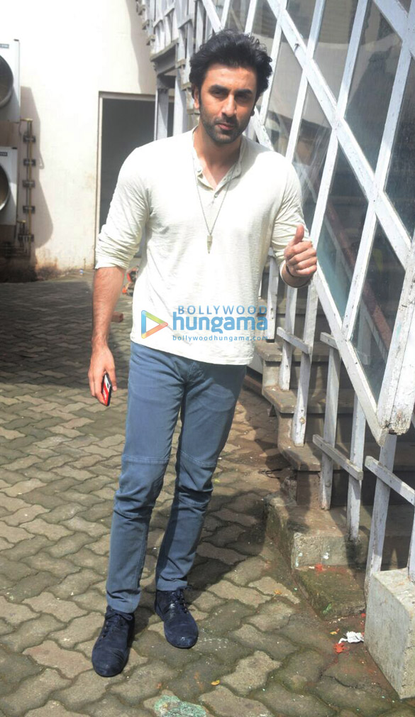 Ranbir Kapoor, Vidhu Vinod Chopra and Rajkumar Hirani promote Sanju at Mehboob Studio in Bandra Ranbir Kapoor, Vidhu Vinod Chopra and Rajkumar Hirani promote Sanju at Mehboob Studio in Bandra