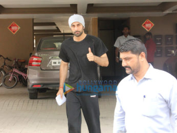 Ranbir Kapoor snapped at a salon in Bandra