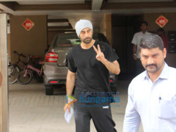 Ranbir Kapoor snapped at a salon in Bandra