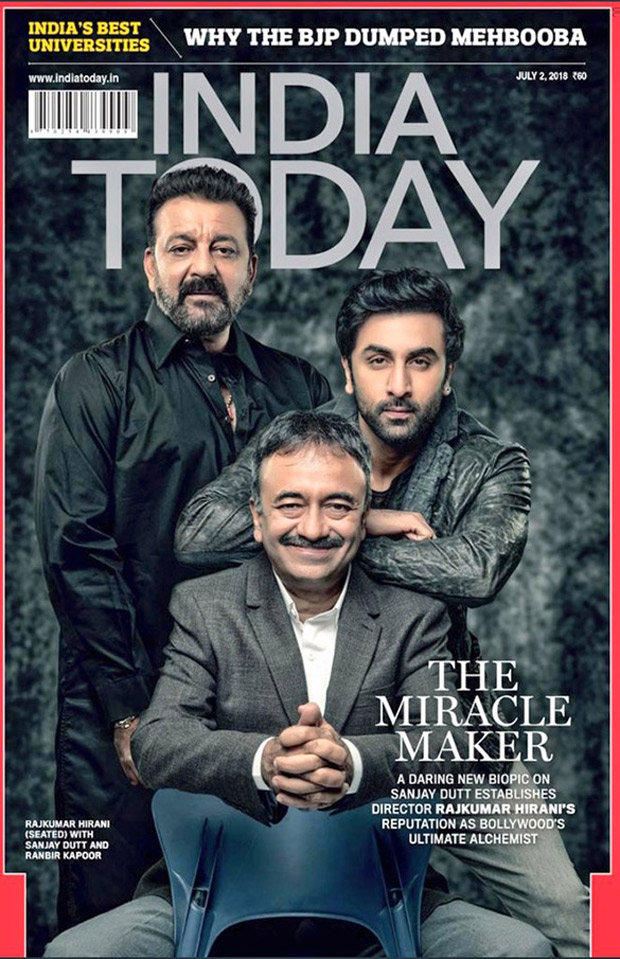 SANJU: Rajkumar Hirani strikes a pose with Sanjay Dutt and Ranbir Kapoor on India Today cover