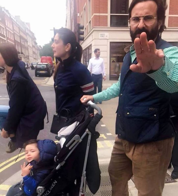Saif Ali Khan gets really ANGRY with press hounding them in London, Taimur Ali Khan though enjoys the attention (see pic and watch video)