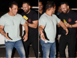 Salman Khan pokes fun at his bodyguard Shera while leaving for Dabangg Tour Reloaded at the airport