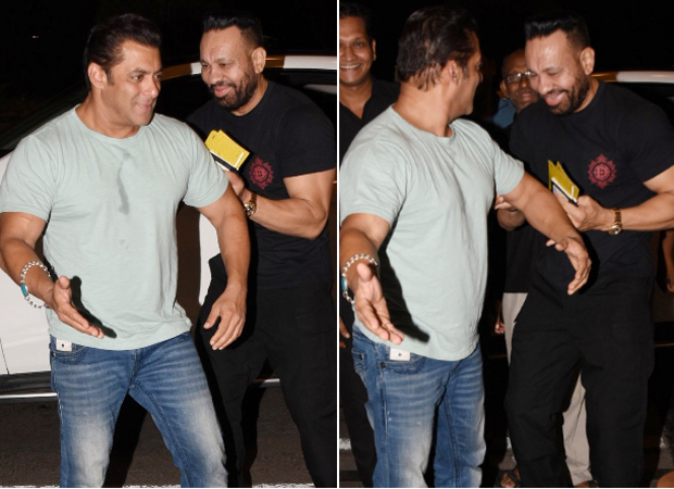 Salman Khan Pokes Fun At His Bodyguard Shera While Leaving For Dabangg Tour Reloaded At The