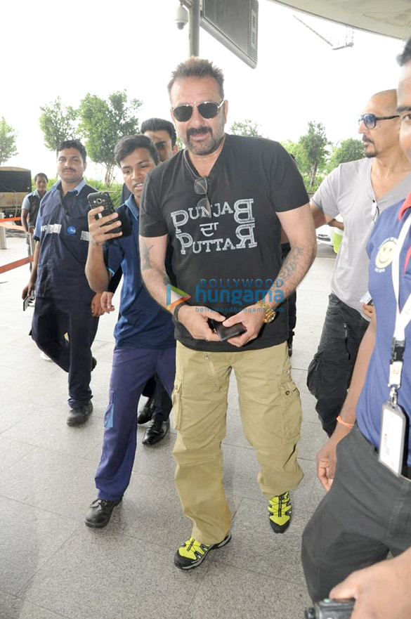 sanjay dutt urvashi rautela and others snapped at the airport 1