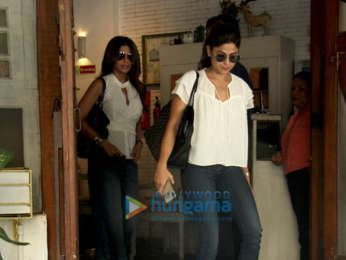 Shilpa Shetty and Shamita Shetty spotted at Fable restaurant in Juhu