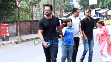 Sonu Sood snapped with his son in Juhu