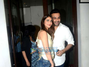 Vaani Kapoor, Nikhil Thampi, Bhumi Pednekar and Anushka Ranjan snapped at Bastian in Bandra