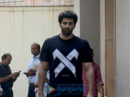Aditya Roy Kapur and Rhea Chakraborty snapped at Ramesh Taurani’s office at Khar