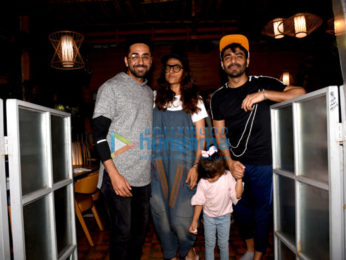 Ayushmann Khurrana and brother Aparshakti Khurrana spend time with family at Silver Beach Cafe