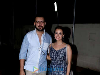 Dia Mirza and husband Sahil Sangha spotted at PVR Juhu for Soorma premiere