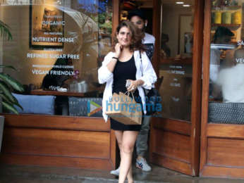 Fatima Sana Shaikh and Aparshakti Khurrana snapped at Sequel in Bandra