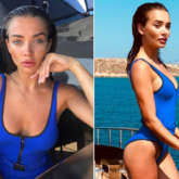 HOTNESS: 2.0 actress Amy Jackson sizzles in a blue swimsuit during her Mykonos vacation