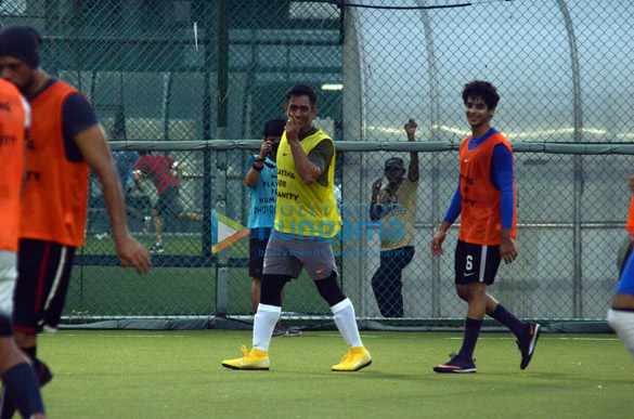 ishaan khatter mahendra singh dhoni and others snapped during a soccer match1 1