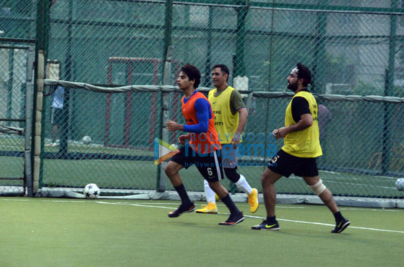 ishaan khatter mahendra singh dhoni and others snapped during a soccer match1 4