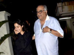 Janhvi Kapoor and Boney Kapoor spotted at Arjun Kapoor’s house