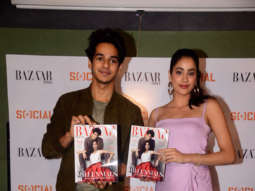 Janhvi Kapoor and Ishaan Khatter snapped at the cover launch of Harper’s Bazaar
