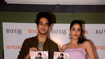 Janhvi Kapoor and Ishaan Khatter snapped at the cover launch of Harper’s Bazaar