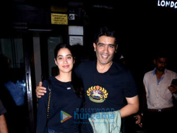 Janhvi Kapoor and Manish Malhotra spotted at Bastian