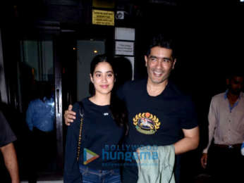 Janhvi Kapoor and Manish Malhotra spotted at Bastian