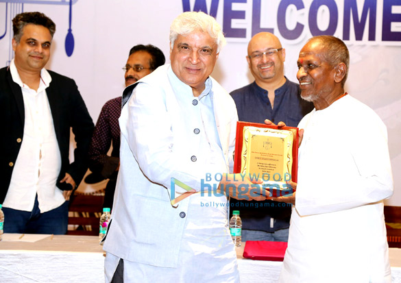 Javed Akhtar meets A.R Rahman and Ilaiyaraaja at IPRS Chennai meet Javed Akhtar meets A.R Rahman and Ilaiyaraaja at IPRS Chennai meet