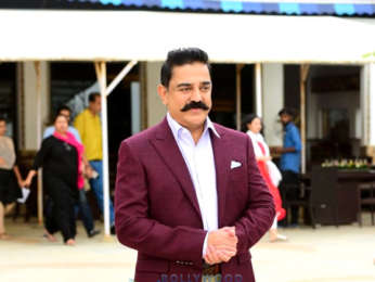 Kamal Haasan and Pooja Kumar snapped doing media interviews for Vishwaroop 2