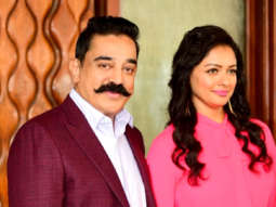 Kamal Haasan and Pooja Kumar snapped doing media interviews for Vishwaroop 2