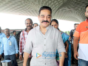 Kamal Haasan, Janhvi Kapoor and Ishaan Khatter snapped at the airport