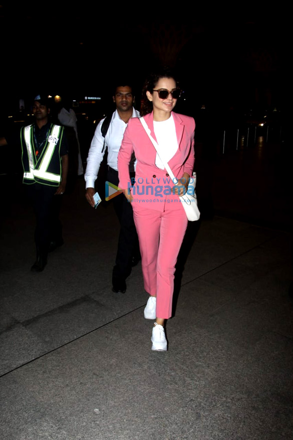 Kangana Ranaut and Laxmi Rai snapped at the airport last night Kangana Ranaut and Laxmi Rai snapped at the airport last night