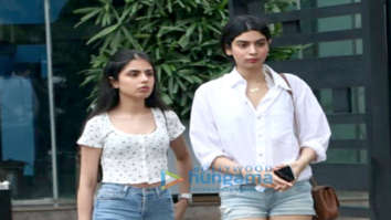 Khushi Kapoor snapped with a friend for lunch at BKC