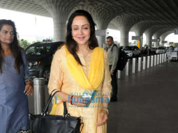 Kriti Sanon and Hema Malini snapped at the airport
