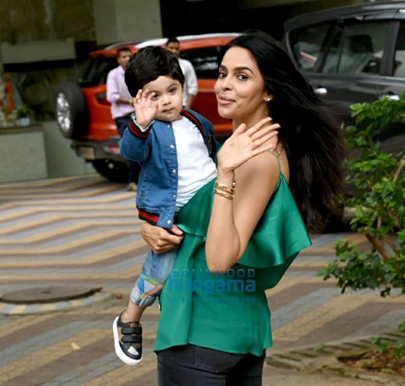 Mallika Sherawat snapped with her nephew Rasher Lambia in Yari Road Mallika Sherawat snapped with her nephew Rasher Lambia in Yari Road