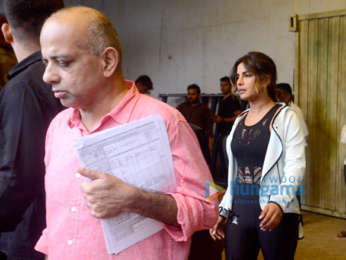 Priyanka Chopra snapped shooting for an ad at Filmcity