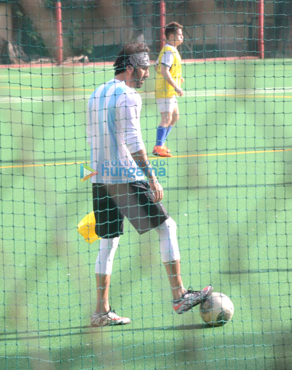 ranbir kapoor and others snapped during a football match 1