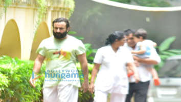 Saif Ali Khan and Taimur Ali Khan snapped near their house in Bandra