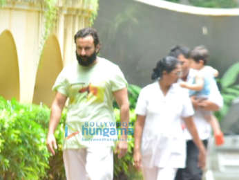 Saif Ali Khan and Taimur Ali Khan snapped near their house in Bandra