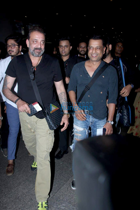 Sanjay Dutt, Neha Dhupia and others snapped at the airport Sanjay Dutt, Neha Dhupia and others snapped at the airport