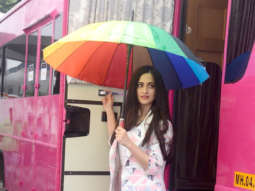 Sanjeeda Sheikh snapped at a shoot in Mahalaxmi