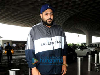 Sonal Chauhan and Badshah snapped at theb airport