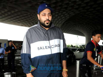 Sonal Chauhan and Badshah snapped at theb airport