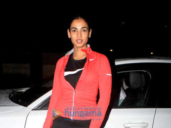 Sonal Chauhan snapped at the gym in Juhu