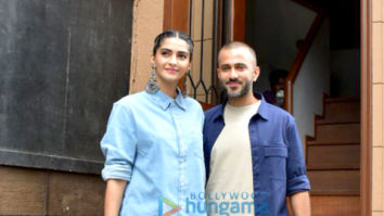Sonam Kapoor Ahuja and Anand Ahuja snapped at their new store in Bandra