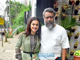 Taapsee Pannu and Anubhav Sinha snapped during media interactions for Mulk