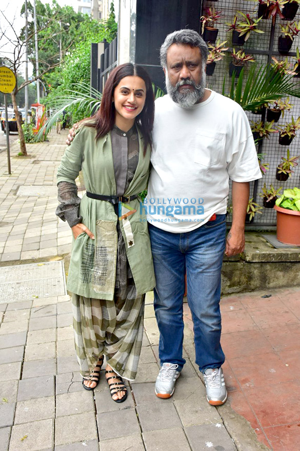 Taapsee Pannu and Anubhav Sinha snapped during media interactions for Mulk