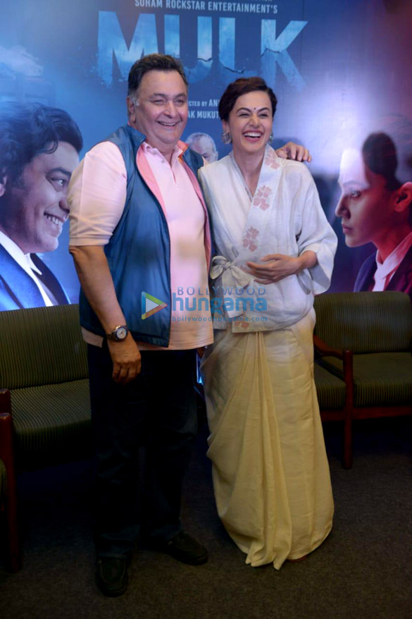 Taapsee Pannu and Rishi Kapoor attend Mulk press conference in Delhi