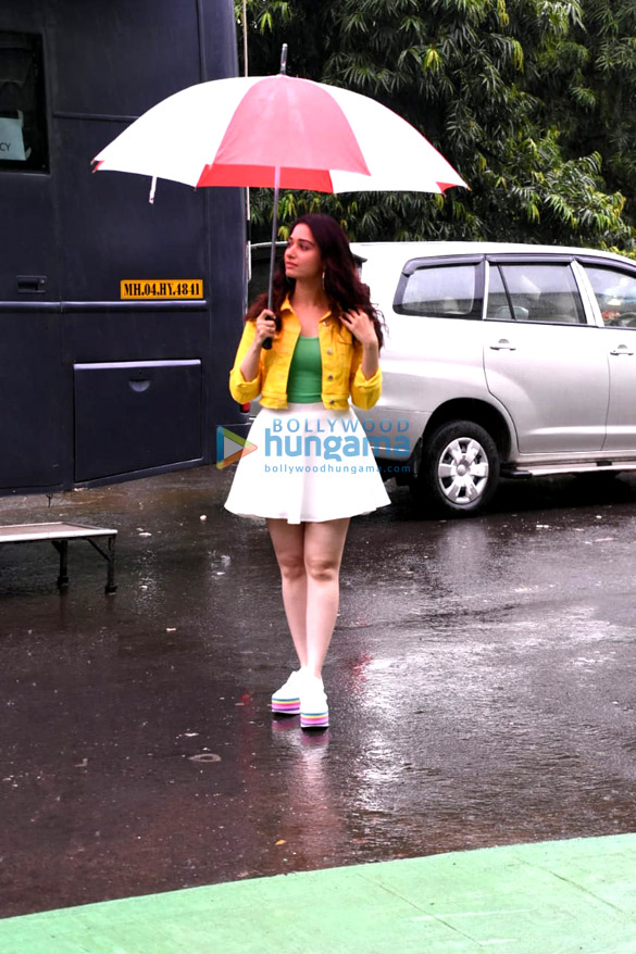 tamannaah bhatia snapped at an ad shoot at filmcity 3